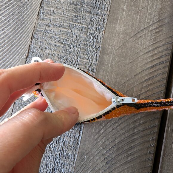 Beaded Shoe Keychain Bag Zipper Retro Fall Autumn Witch - Picture 6 of 6